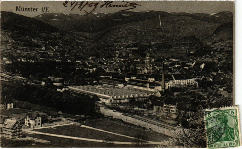 Carte postale ancienne Munster i/E à Munster