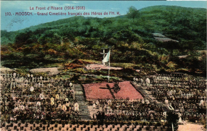 Carte postale ancienne Le Front d'Alsace (1914-1918) Moosch-Grand Cimetiere francais.. à Moosch