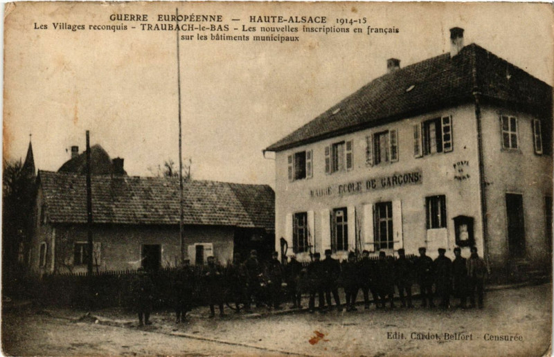 Carte postale ancienne Guerre Européenne Haute-Alsace 1914-15 Les Villages reconquis