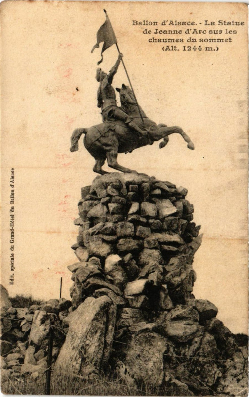 Carte postale ancienne Ballon d'Alsace - La Statue