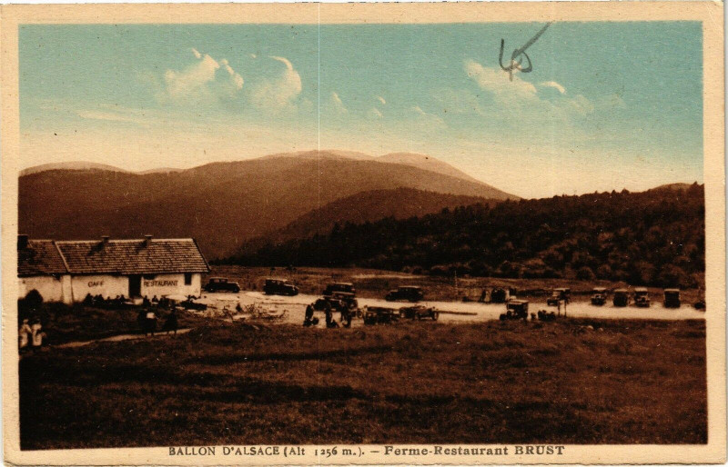 Carte postale ancienne Ballon d'Alsace-Ferme Restaurant Brust