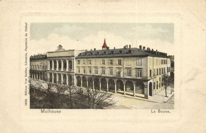 Carte postale ancienne Mulhause La Bourse