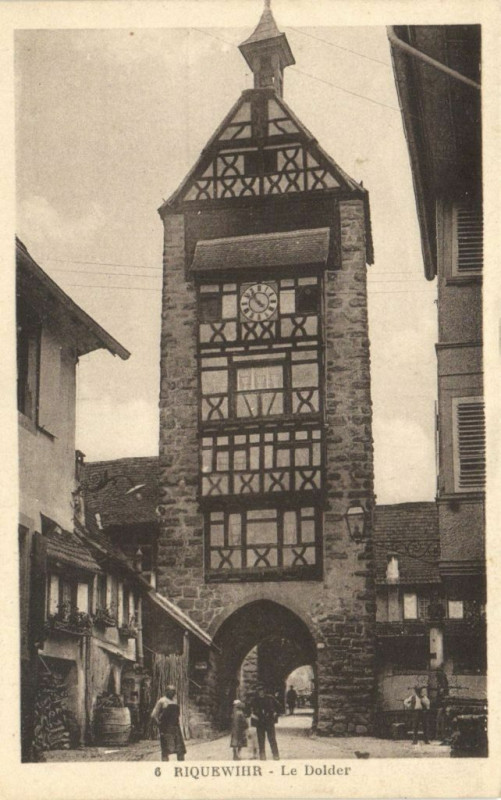 Carte postale ancienne Riquewihr - Le Dolder à Riquewihr