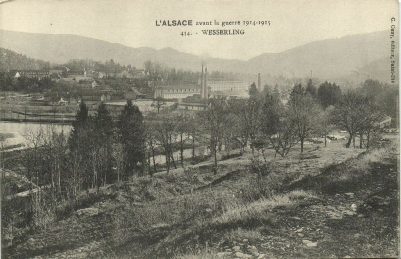 Carte postale ancienne L'Alsace avant la guerre 1914-15 Wesserling