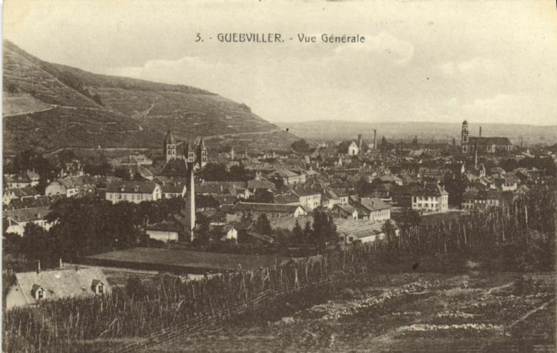Carte postale ancienne Guebwiller - Vue générale à Guebwiller
