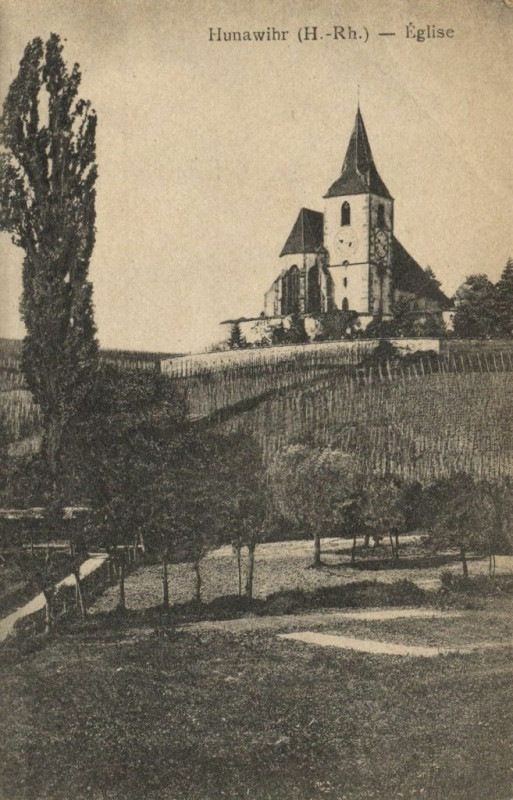 Carte postale ancienne Hunawihr (H.-Rh.) - Eglise à Hunawihr