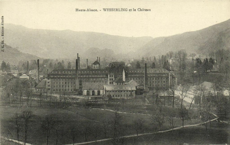Carte postale ancienne Haute-Alsace - Wesserling et le Chateau