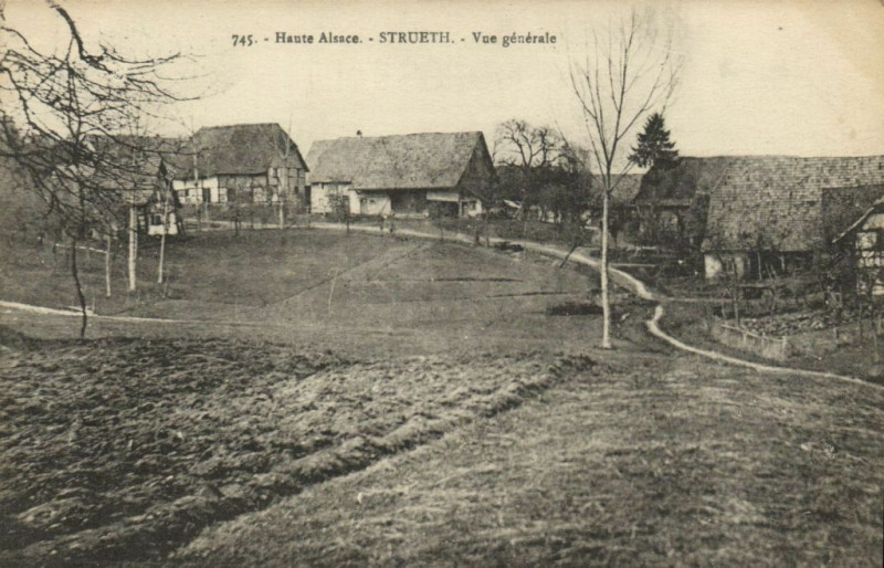 Carte postale ancienne Haute Alsace - Strueth - Vue générale à Strueth