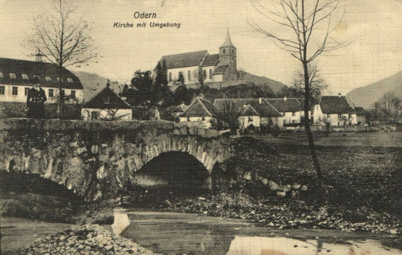 Carte postale ancienne Odern Kirche mit Umgebung