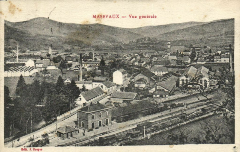Carte postale ancienne Masevaux - Vue générale