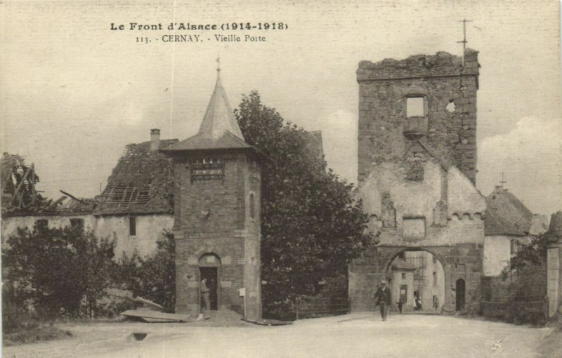 Carte postale ancienne Le Front d'Alsace (1914-1918) Ceray - Viailla Porte