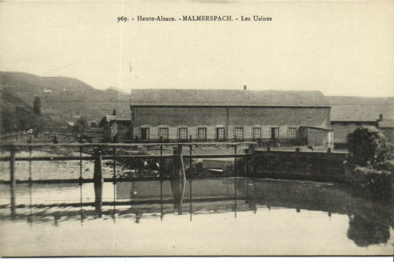 Carte postale ancienne Haute-Alsace - Malmerspach - Les Usines à Malmerspach