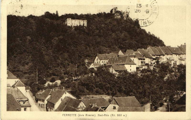 Carte postale ancienne Ferrette (Dure Alsecien) Haut-Rhin à Ferrette