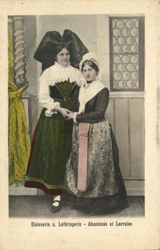 Carte postale ancienne Elsasserin u. Lothringerin - Alsacienne et Lorraine