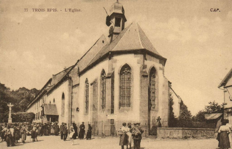 Carte postale ancienne Trois-Epis - L' Eglise