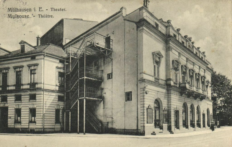 Carte postale ancienne Mulhausen i.E. - Theater - Mulhouse - Theatre à Mulhouse