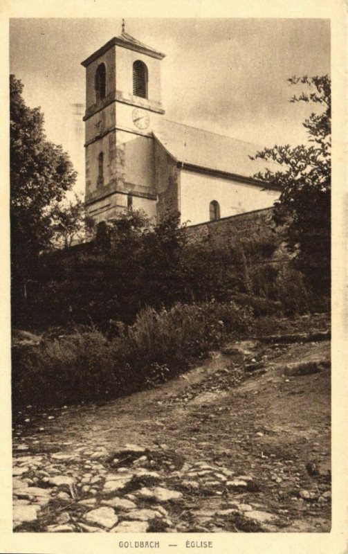 Carte postale ancienne Golbrach - Eglise