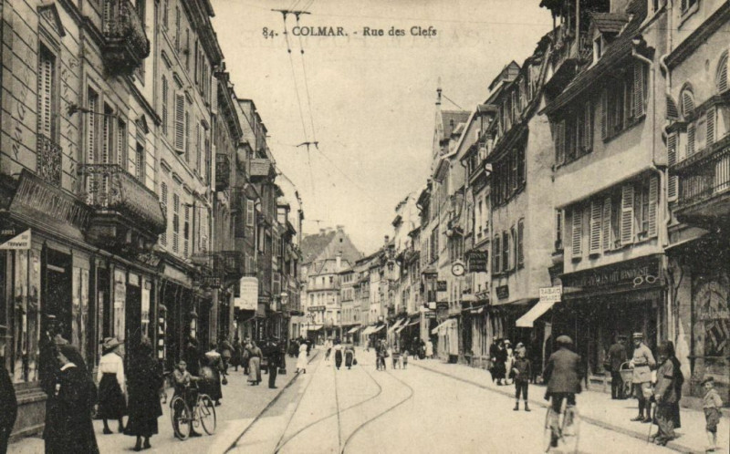 Carte postale ancienne Colmar - Rue des Cleis à Colmar
