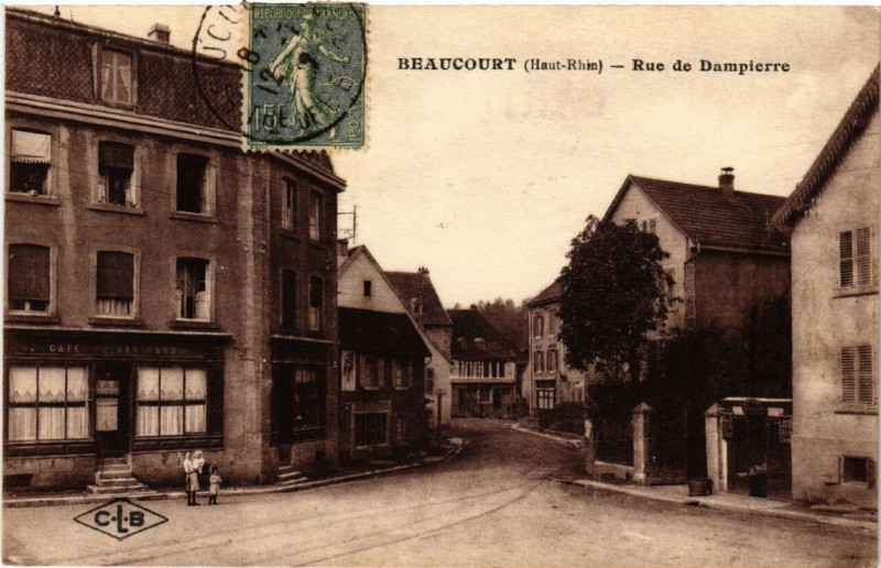 Carte postale ancienne Beaucourt (Haut.Rhin) - Rue de Dampierre