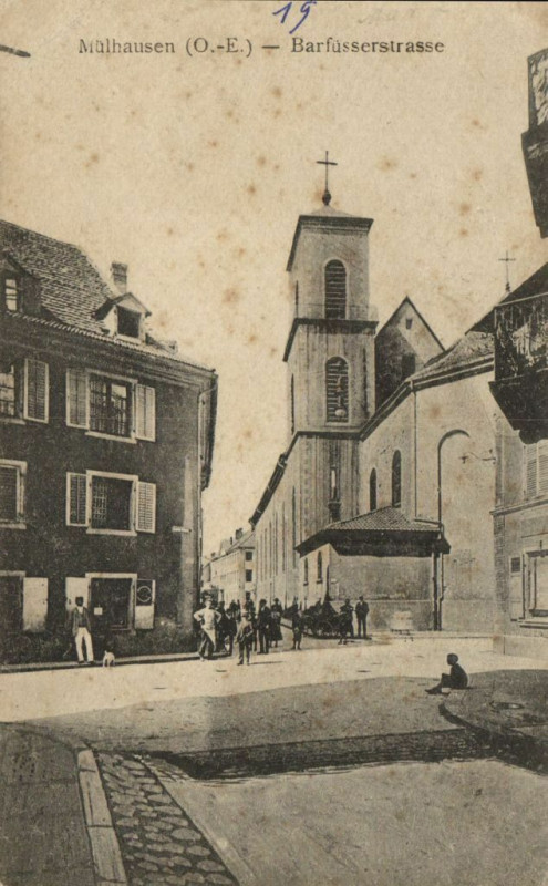 Carte postale ancienne Mulhausen (O.-E.) - Barfusserstrassse