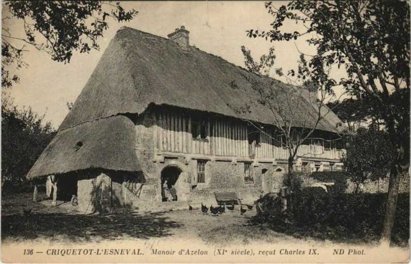 Carte postale ancienne Criquetot-L'Esneval Manoir d'Azelon à Criquetot-l'Esneval