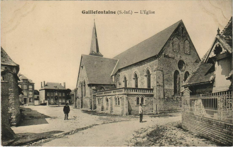 Carte postale ancienne Gaillefontaine L'Eglise à Gaillefontaine
