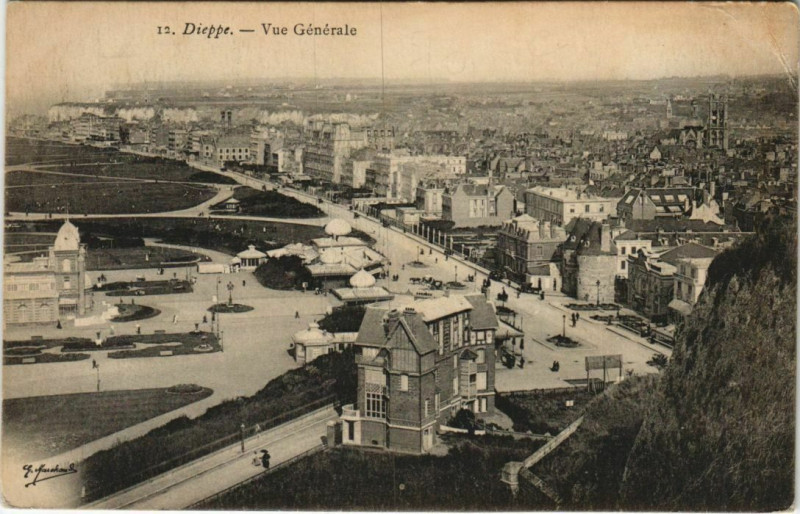 Carte postale ancienne Dieppe Vue Generale à Dieppe