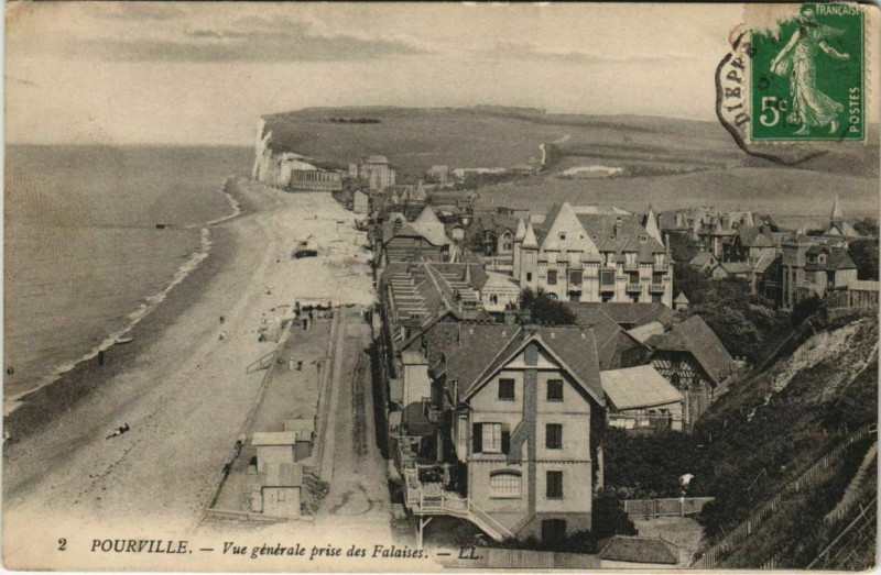 Carte postale ancienne Pourville Vue Generale