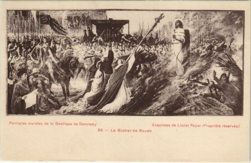 Carte postale ancienne Le Bucher de Rouen à Rouen