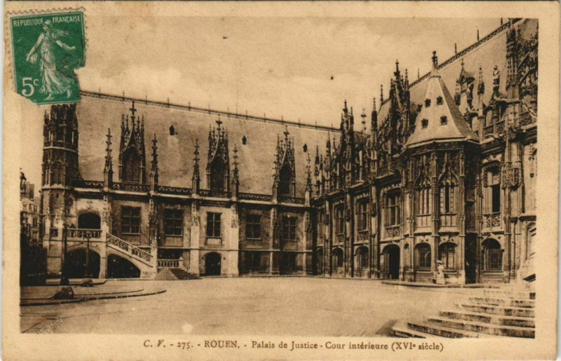 Carte postale ancienne Rouen Palais de Justice à Rouen