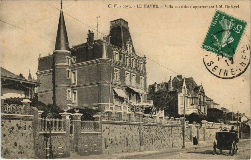 Carte postale ancienne Le Havre Villa maritime appartenant au Havre