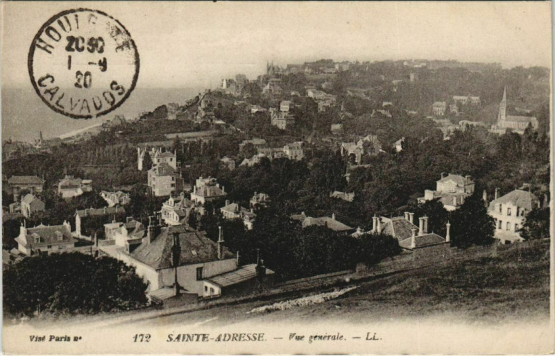 Carte postale ancienne Sainte-Adresse - Vue générale à Sainte-Adresse
