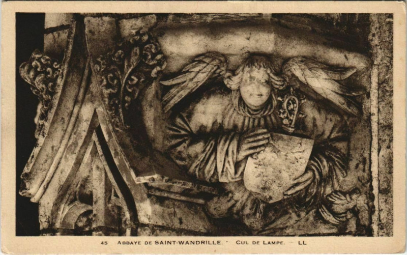 Carte postale ancienne Abbaye de Saint-Wandrille - Cul de Lampe