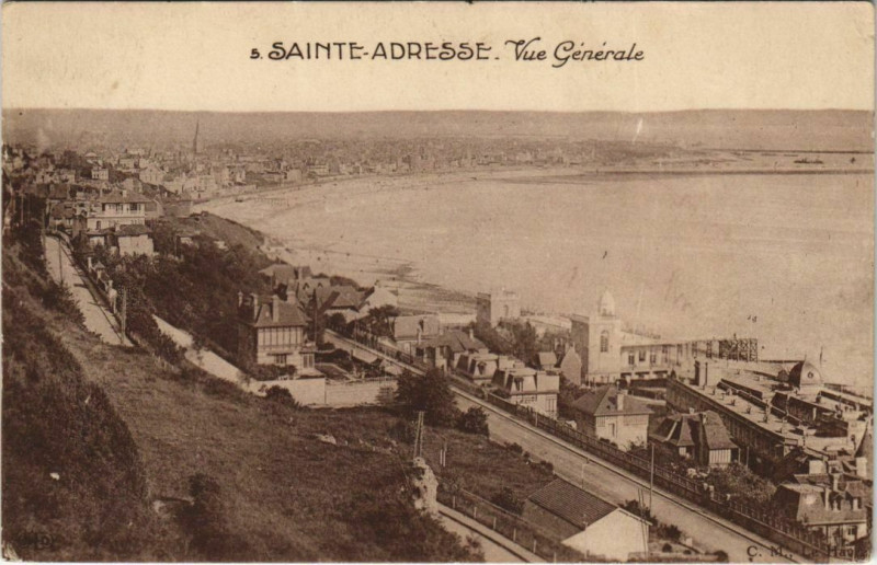 Carte postale ancienne Sainte-Adresse - Vue générale à Sainte-Adresse