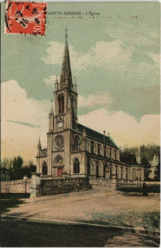 Carte postale ancienne Sainte-Adresse - L'Eglise à Sainte-Adresse