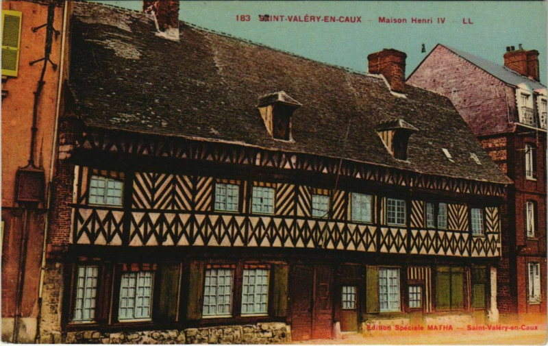 Carte postale ancienne Saint-Valerie-en-Caux - Maison Henri Iv