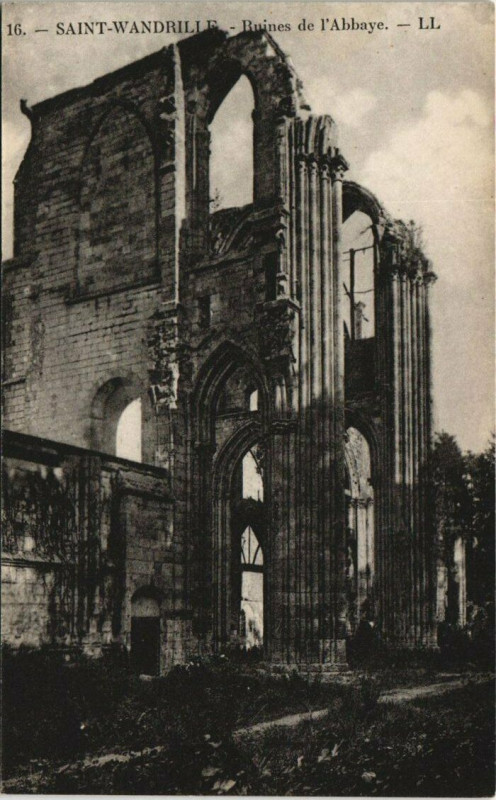 Carte postale ancienne Saint-Wandrille - Ruinnes de l'Abbaye