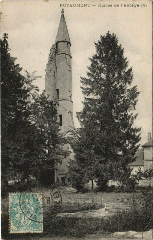 Carte postale ancienne Royaumont - Ruines de l'Abbeye