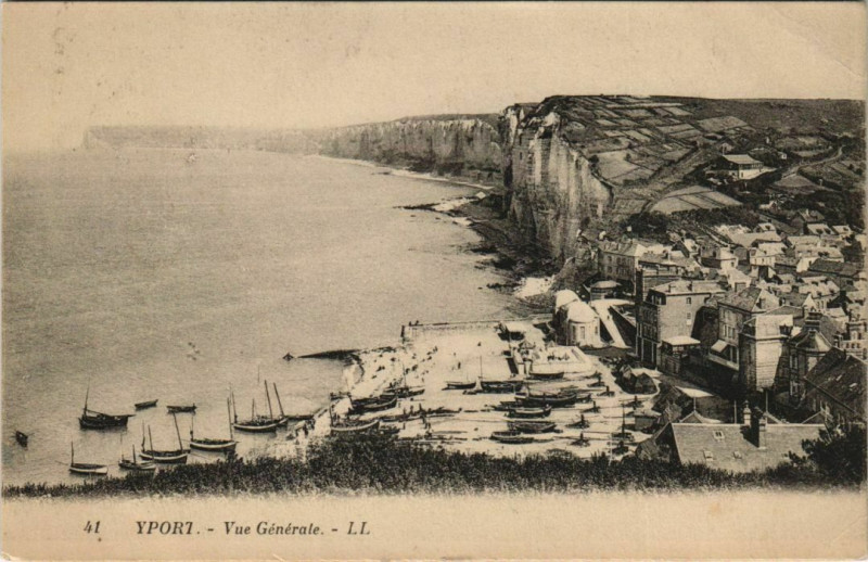 Carte postale ancienne Yport - Vue générale à Yport