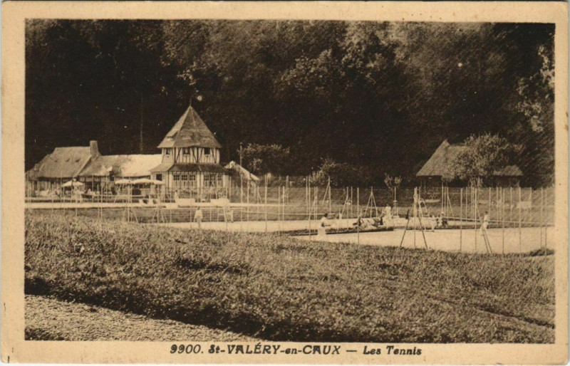Carte postale ancienne Saint-Valery-en-Caux - Les Tennis à Saint-Valery-en-Caux