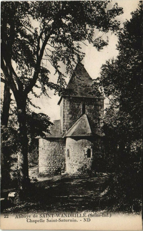 Carte postale ancienne Abbaye de Saint-Wandrille - Capelle Saint-Saturin