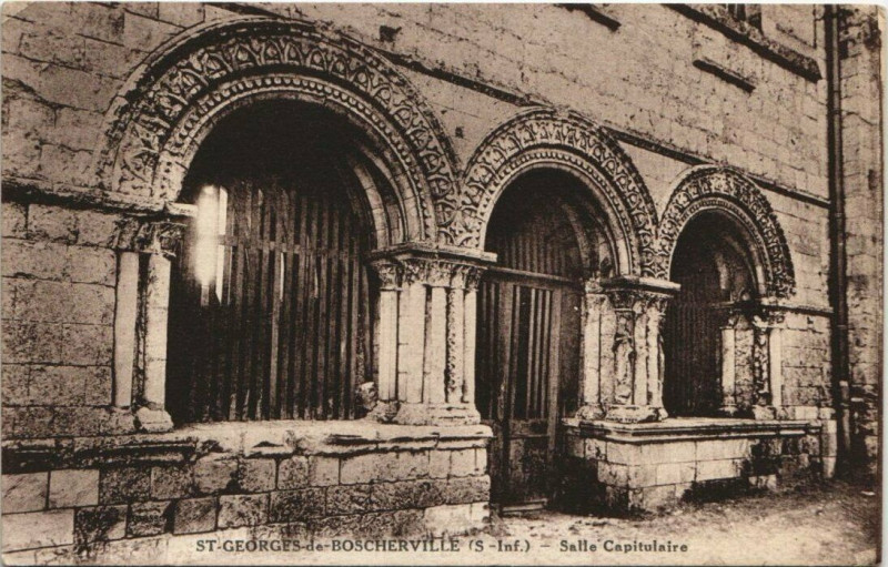 Carte postale ancienne Saint-Georges-de-Boscherville - Salle Capitulaire