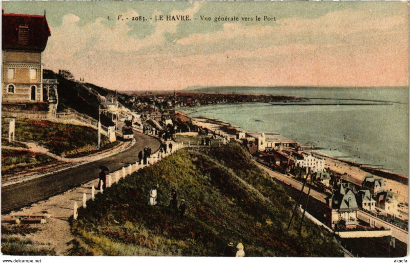 Carte postale ancienne Le Havre Vue Générale vers le Port au Havre