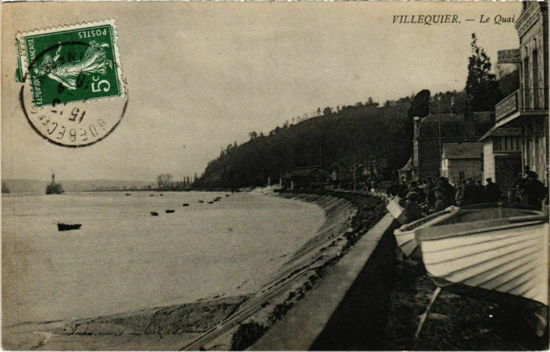 Carte postale ancienne Villequier - Le Quai