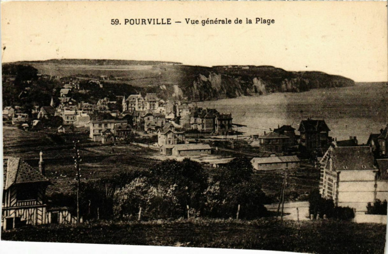 Carte postale ancienne Pourville - Vue générale de la Plage