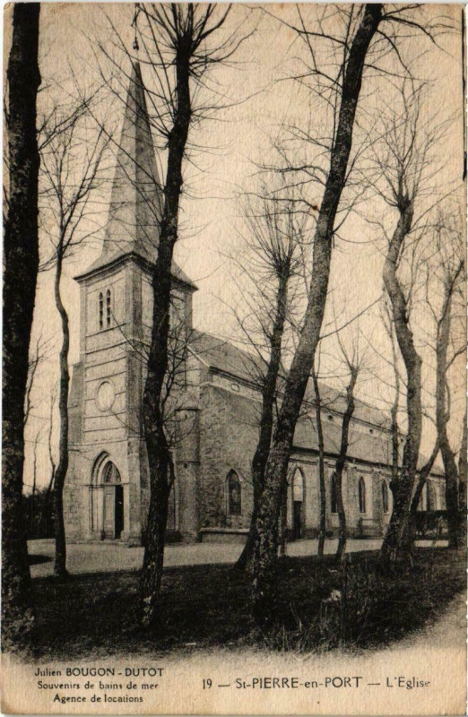 Carte postale ancienne Saint-Pierre-en-Port - L'Eglise à Saint-Pierre-en-Port