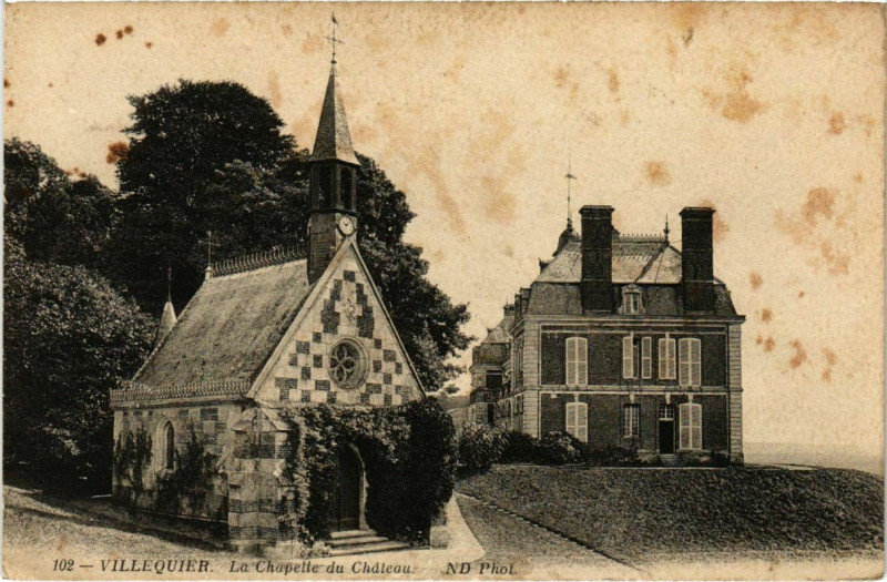 Carte postale ancienne Villquier - La Chapelle du Chateau