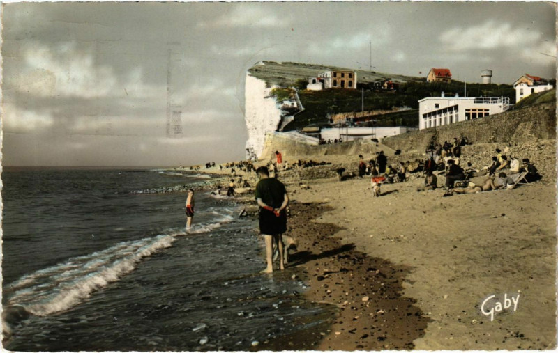 Carte postale ancienne Puys - La Plage