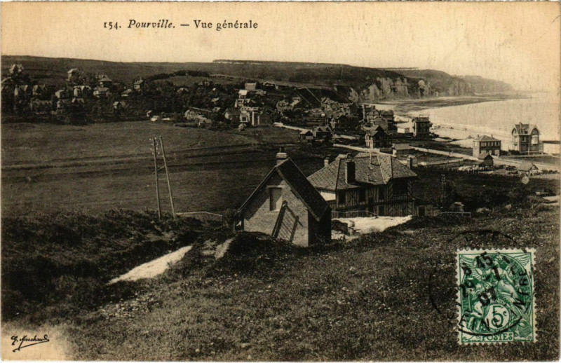 Carte postale ancienne Pourville - Vue générale