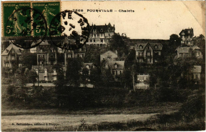 Carte postale ancienne Purville - Chalets
